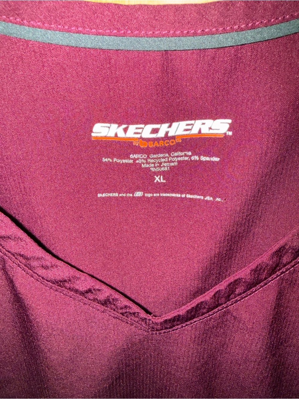 Skechers Scrub Burgundy Scrub Set XL - Picture 3 of 8